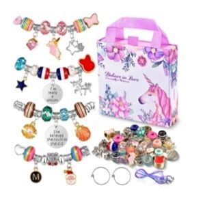 Unicorn Themed Kids Jewelry Box - Pink and Purple
